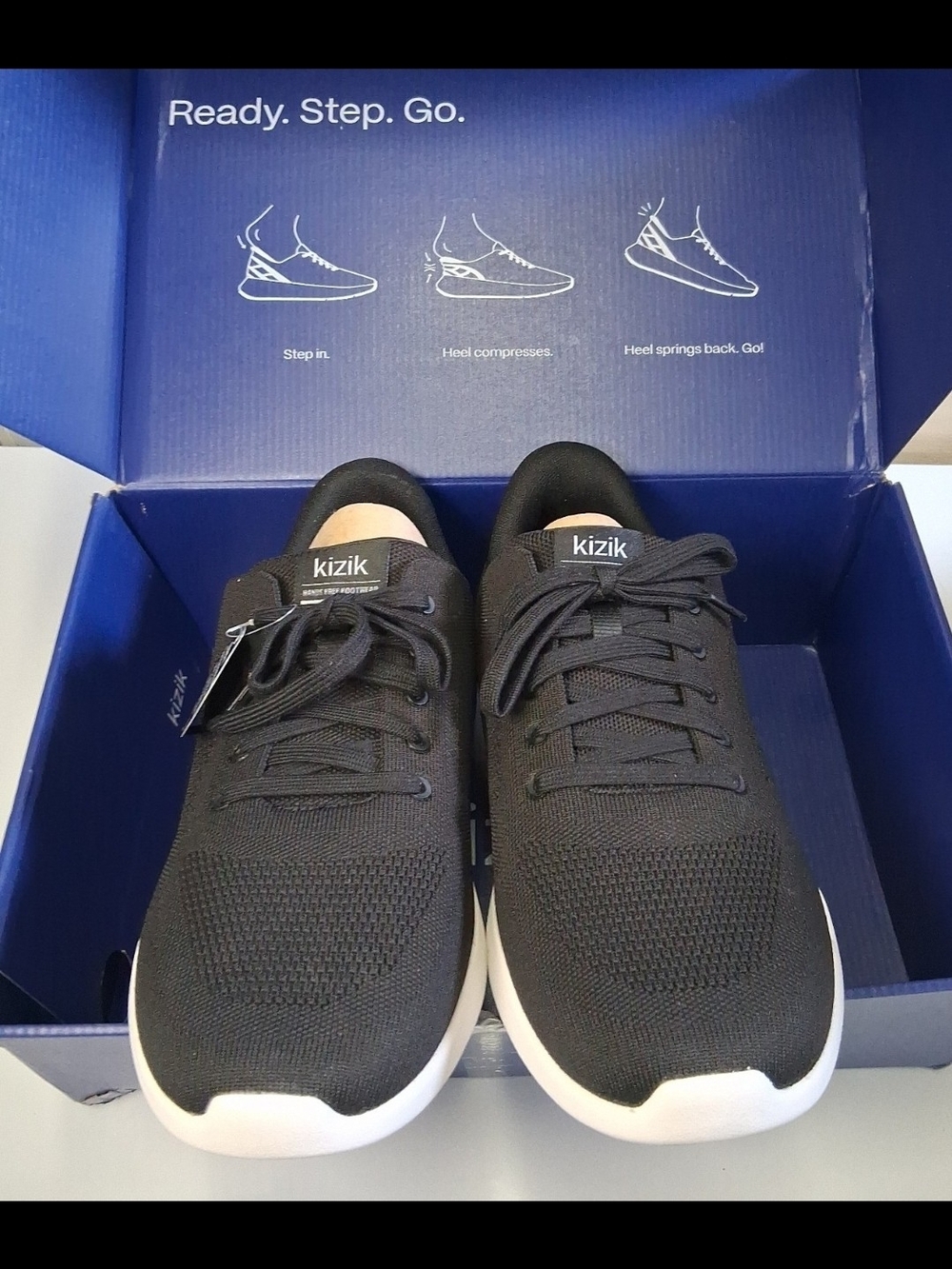 Kizik Lima 2 Womens  Black Slip-On Sneakers